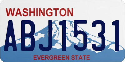 WA license plate ABJ1531