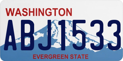 WA license plate ABJ1533