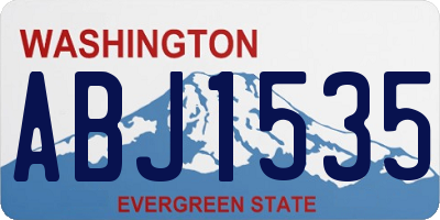 WA license plate ABJ1535