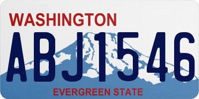 WA license plate ABJ1546