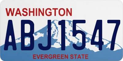 WA license plate ABJ1547
