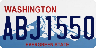 WA license plate ABJ1550