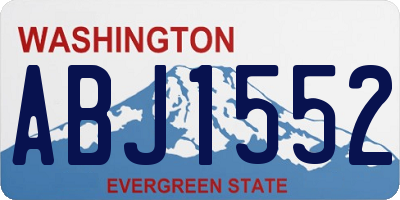 WA license plate ABJ1552