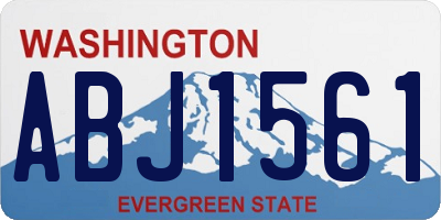 WA license plate ABJ1561