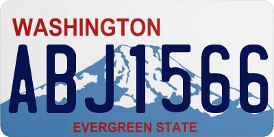 WA license plate ABJ1566