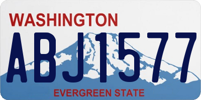 WA license plate ABJ1577