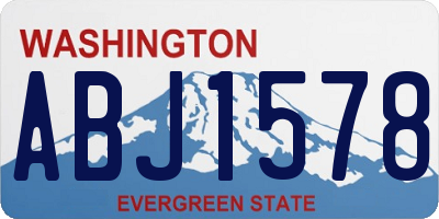 WA license plate ABJ1578