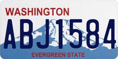 WA license plate ABJ1584