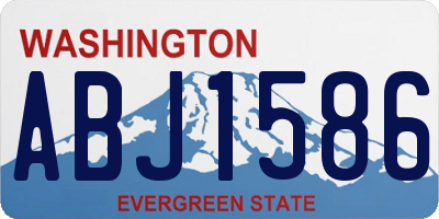 WA license plate ABJ1586