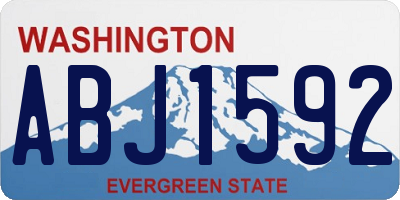 WA license plate ABJ1592