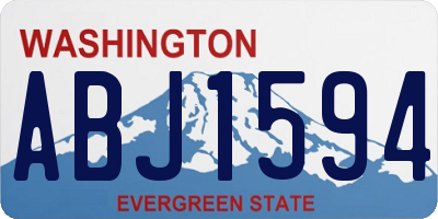 WA license plate ABJ1594