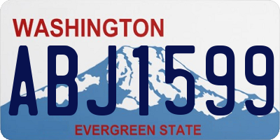 WA license plate ABJ1599