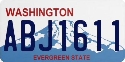 WA license plate ABJ1611