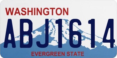 WA license plate ABJ1614