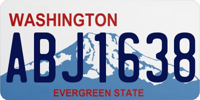 WA license plate ABJ1638
