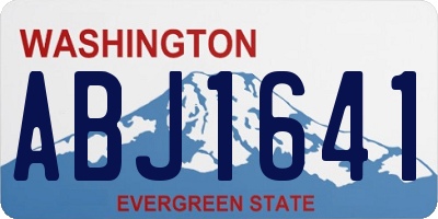 WA license plate ABJ1641