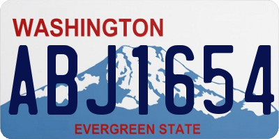 WA license plate ABJ1654