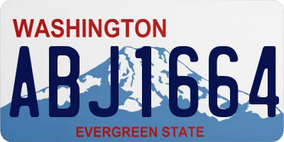 WA license plate ABJ1664