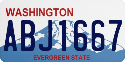WA license plate ABJ1667