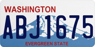 WA license plate ABJ1675