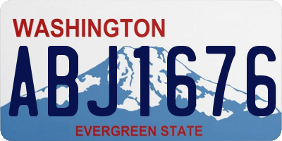 WA license plate ABJ1676