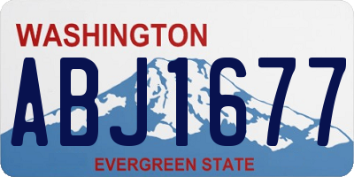 WA license plate ABJ1677