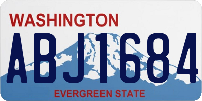 WA license plate ABJ1684