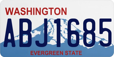 WA license plate ABJ1685