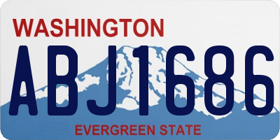 WA license plate ABJ1686