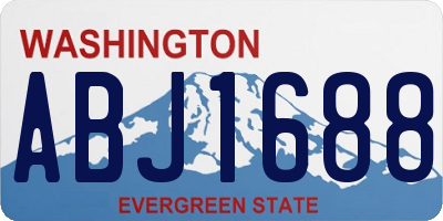 WA license plate ABJ1688