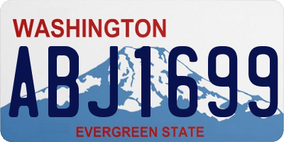 WA license plate ABJ1699
