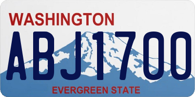 WA license plate ABJ1700