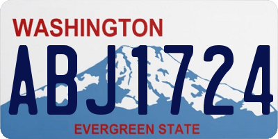 WA license plate ABJ1724