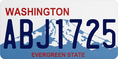 WA license plate ABJ1725