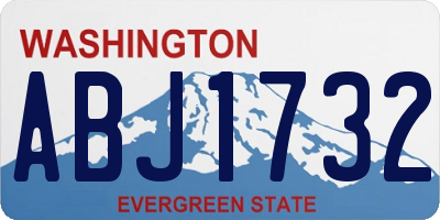WA license plate ABJ1732