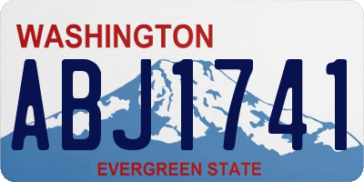 WA license plate ABJ1741