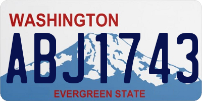 WA license plate ABJ1743