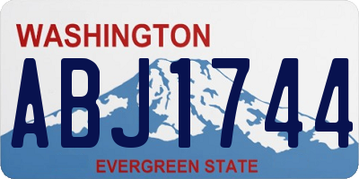 WA license plate ABJ1744