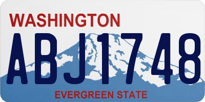 WA license plate ABJ1748