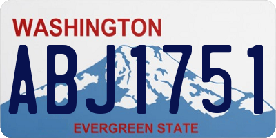 WA license plate ABJ1751