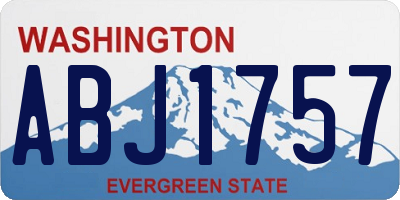 WA license plate ABJ1757