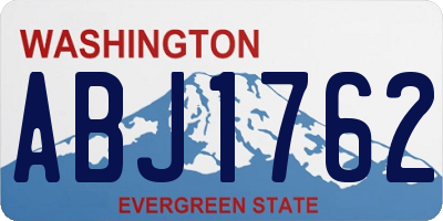 WA license plate ABJ1762
