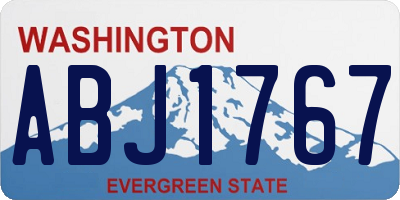 WA license plate ABJ1767
