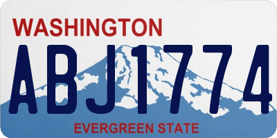 WA license plate ABJ1774