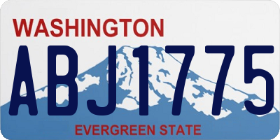 WA license plate ABJ1775