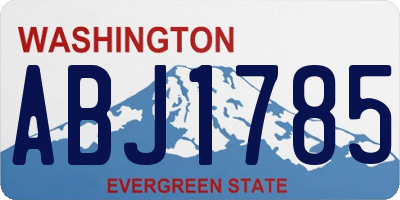 WA license plate ABJ1785