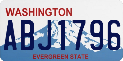 WA license plate ABJ1796