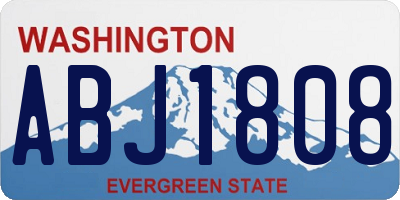 WA license plate ABJ1808