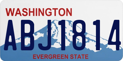 WA license plate ABJ1814