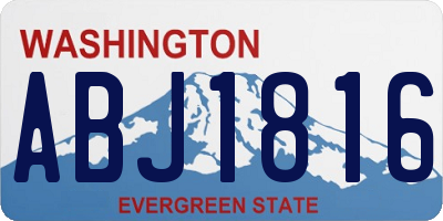 WA license plate ABJ1816